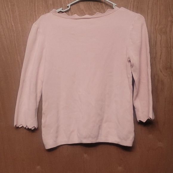 PHILOSOPHY pink 3/4 sleeve sweater size medium - Picture 5 of 5